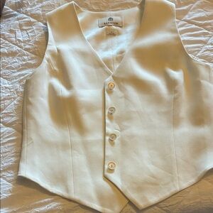 Babaton Cream Button-Front Vest Top
